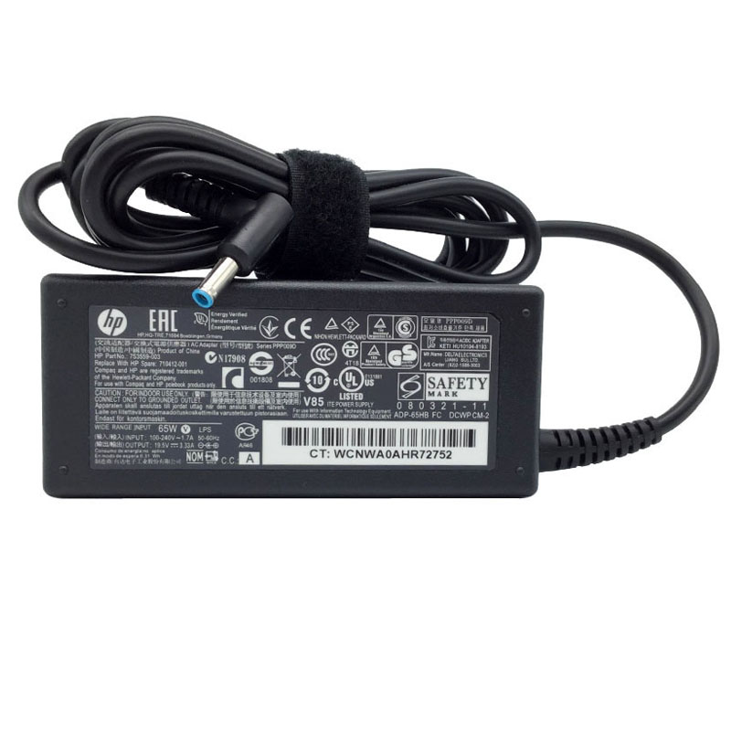 HP ProBook 430 G6 5PQ74EA HP 65W 19.5V 3.33A 4.5 3.0MM Adaptateur Chargeur Adapter