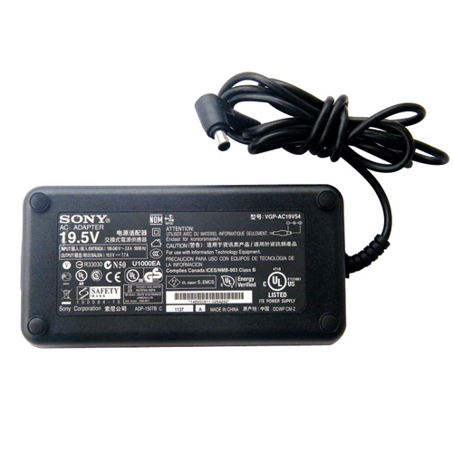 Sony Vaio VPCL213FX/B VPCL216FX/B Sony 150W 19.5V 7.7A 6.5 4.4MM Adaptateur Chargeur Adapter