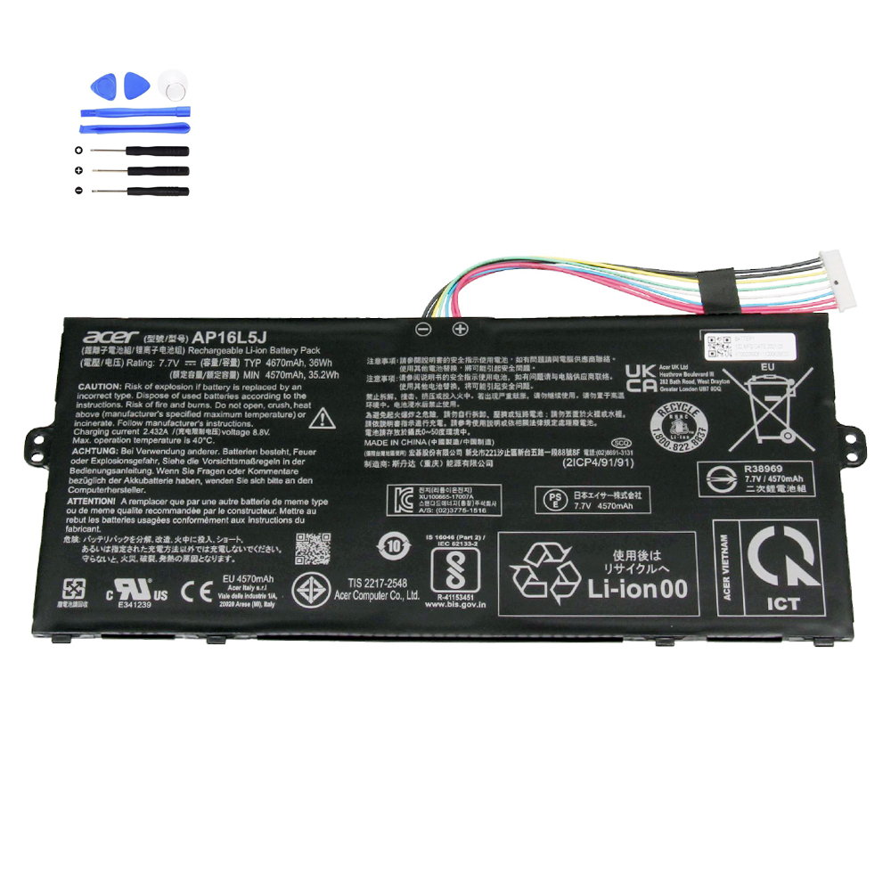 Batterie Acer AP16L5J 36Wh