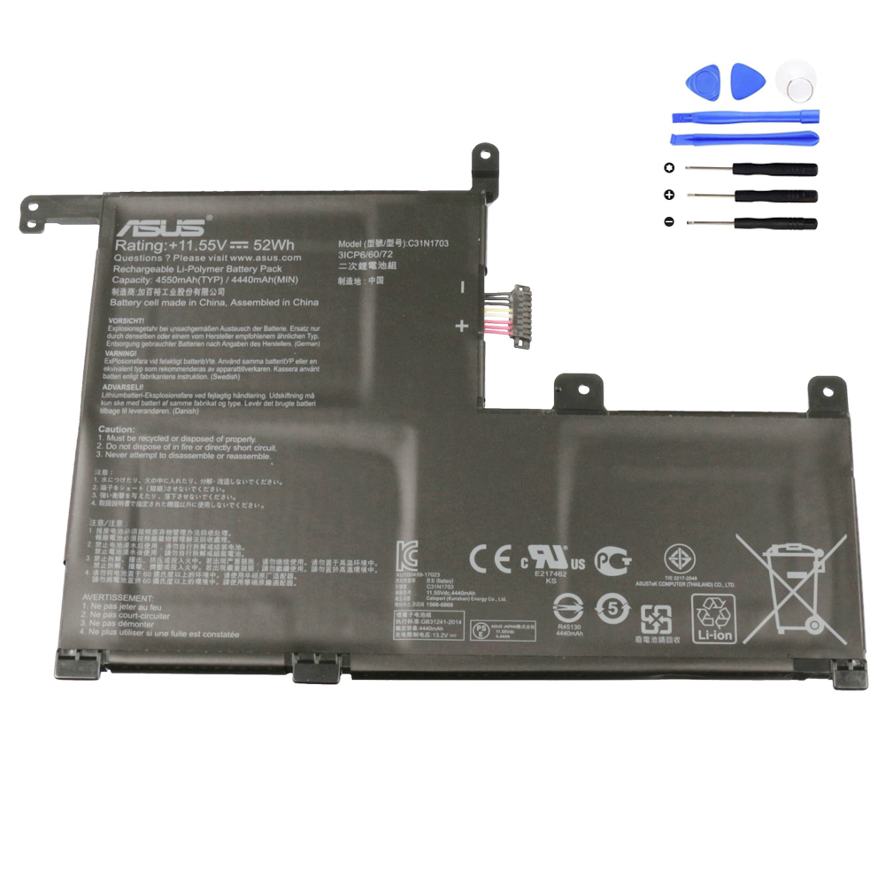 Batterie Asus C31N1703 52Wh