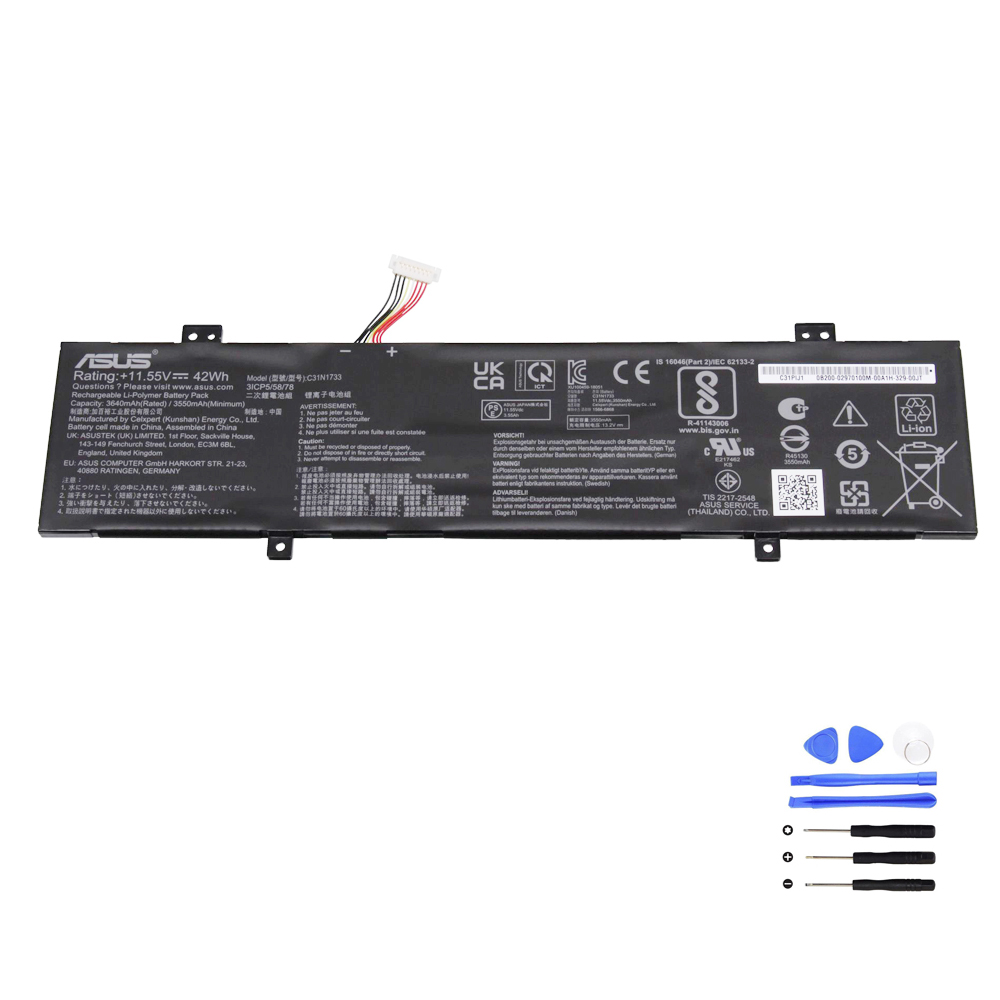 Batterie Asus C31N1733 42Wh