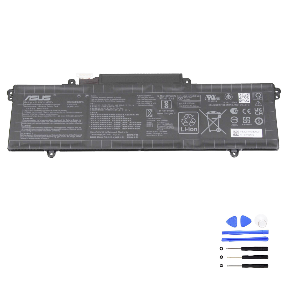 Batterie Asus C31N2021 63Wh