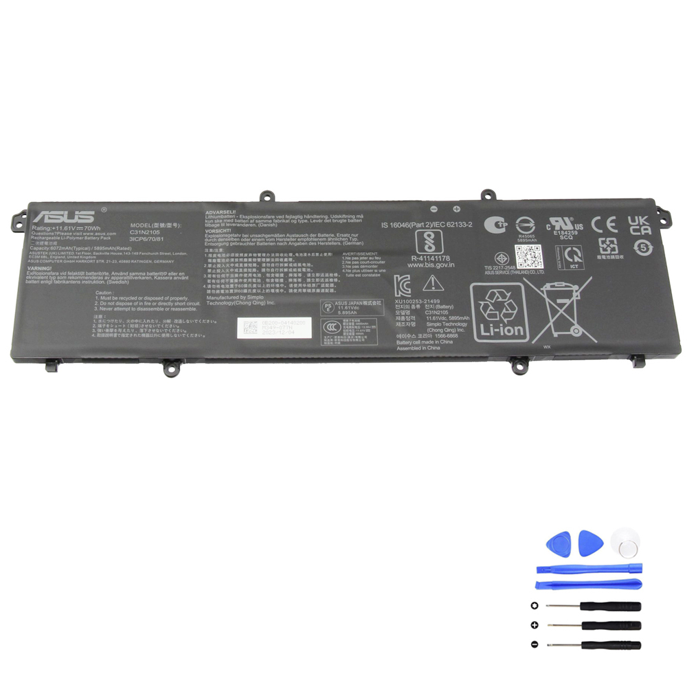 Batterie Asus C31N2105 70Wh