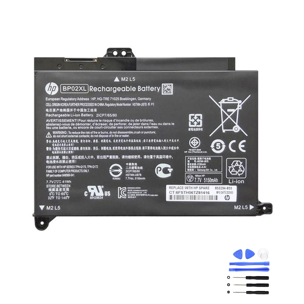Batterie HP BP02XL 41Wh