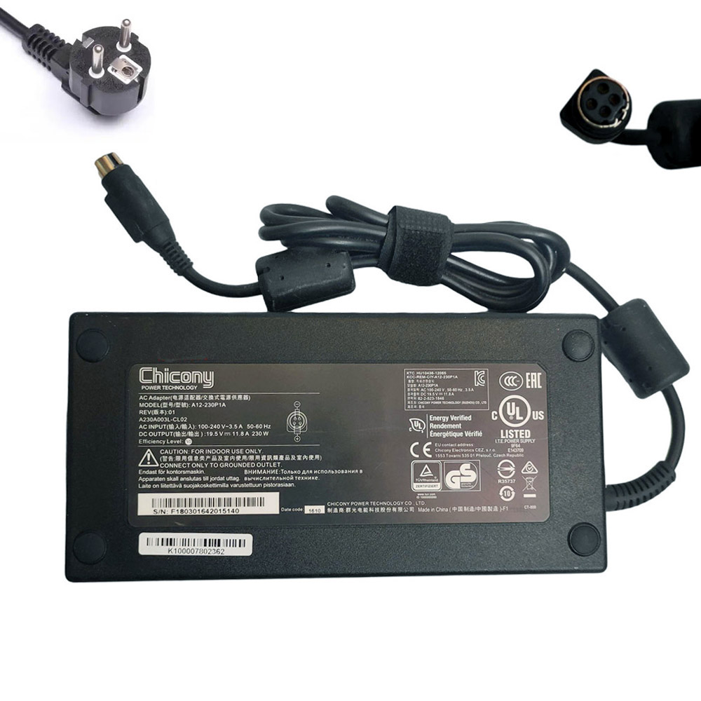 19.5V 11.8A 230W MSI Round 4-pole AC Adaptateur Chargeur
