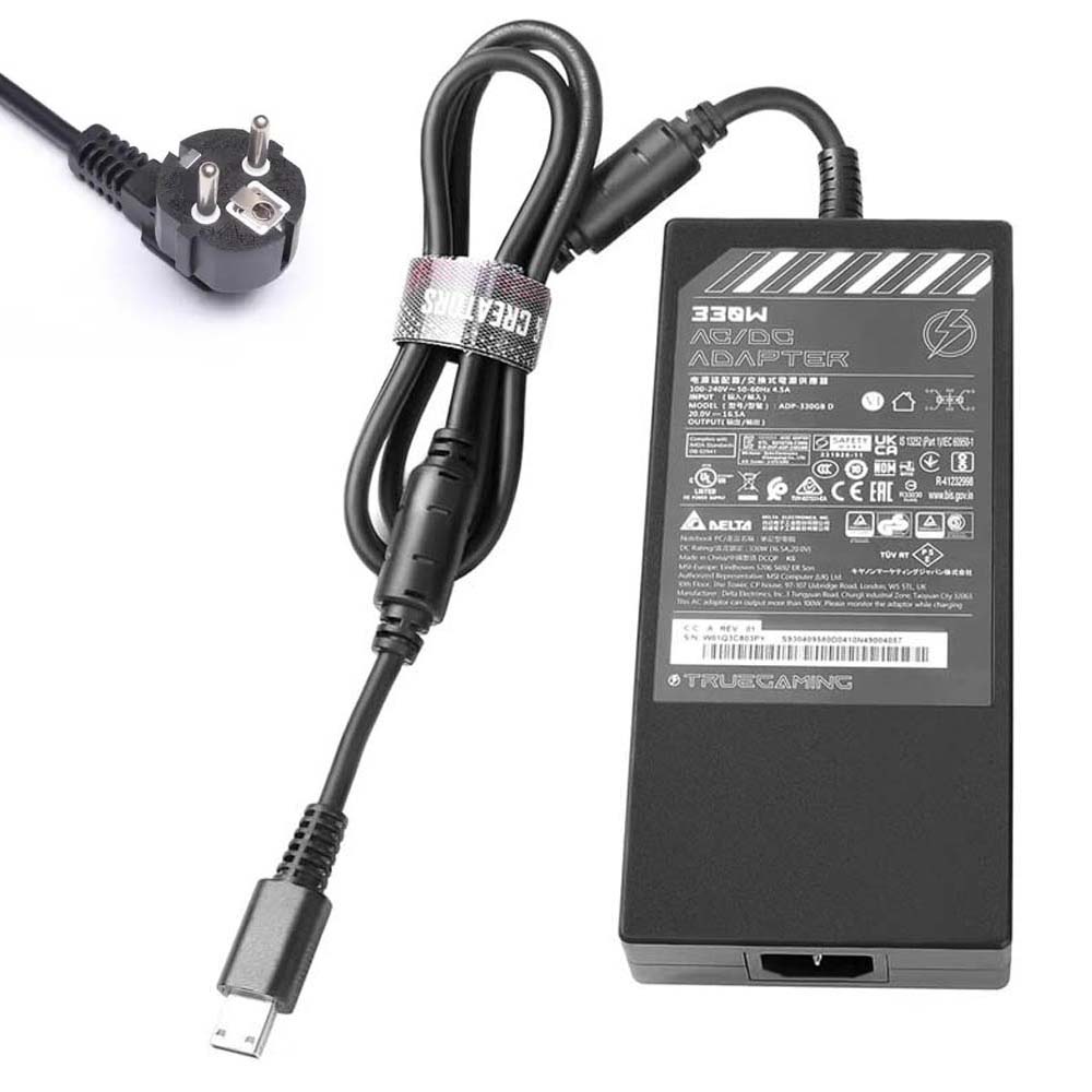 20V 16.5A 330W MSI Connexion rectangulaire AC Adaptateur Chargeur