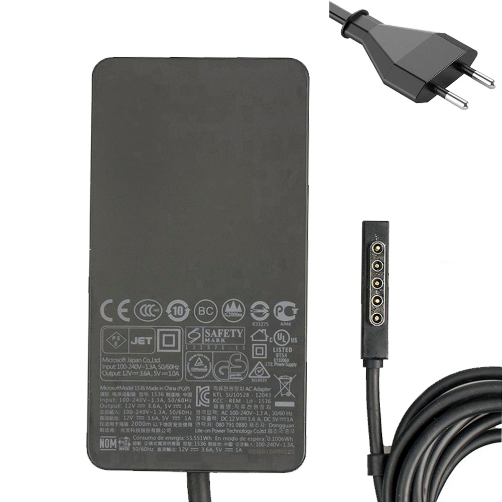 12V 3.6A 48W Microsoft 5Pin AC Adaptateur Chargeur