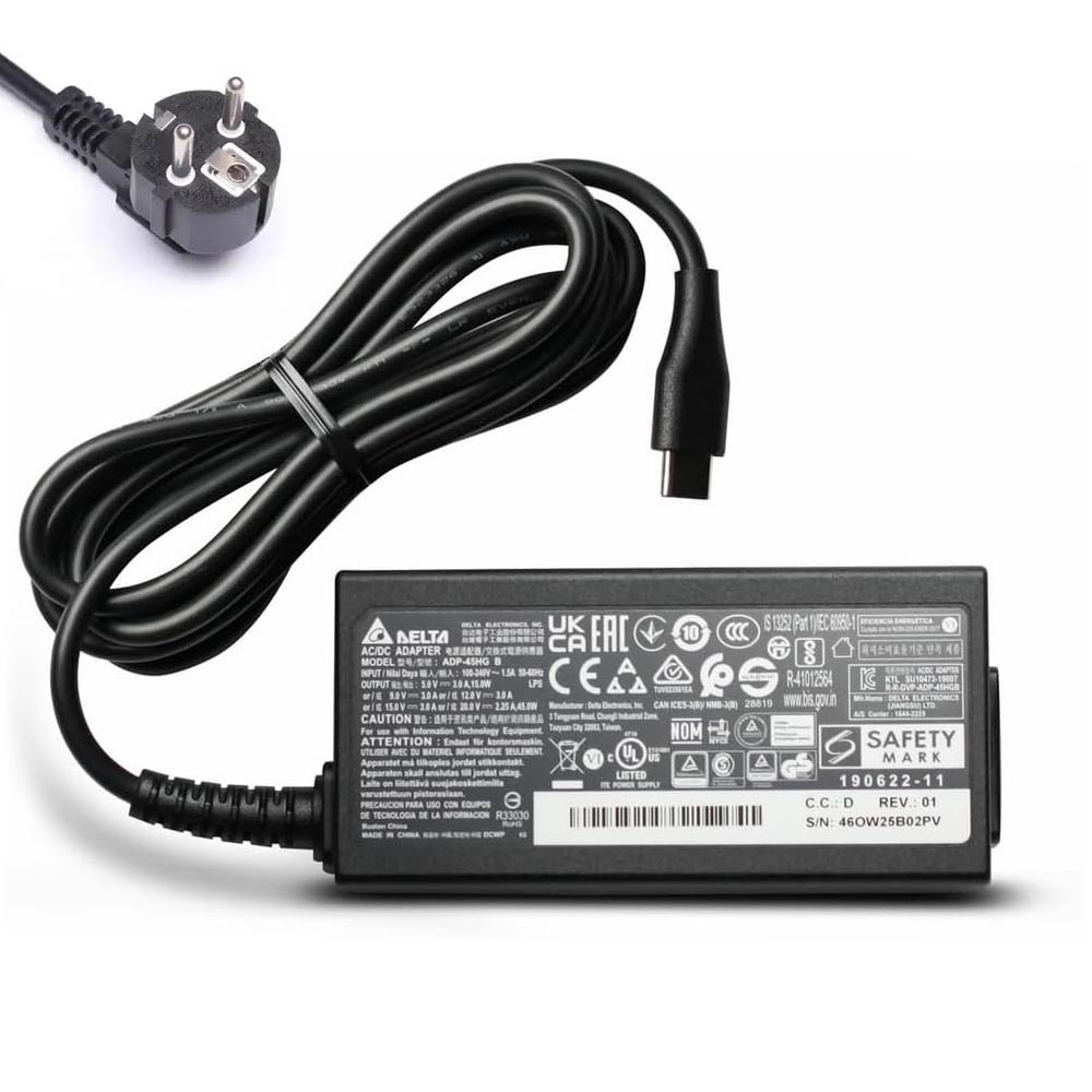 20V 2.25A 45W Microsoft（Delta）USB-C Adaptateur Chargeur