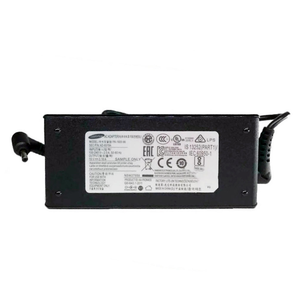 19V 3.16A 60W Samsung 3.0mm 1.0mm AC Adaptateur Chargeur