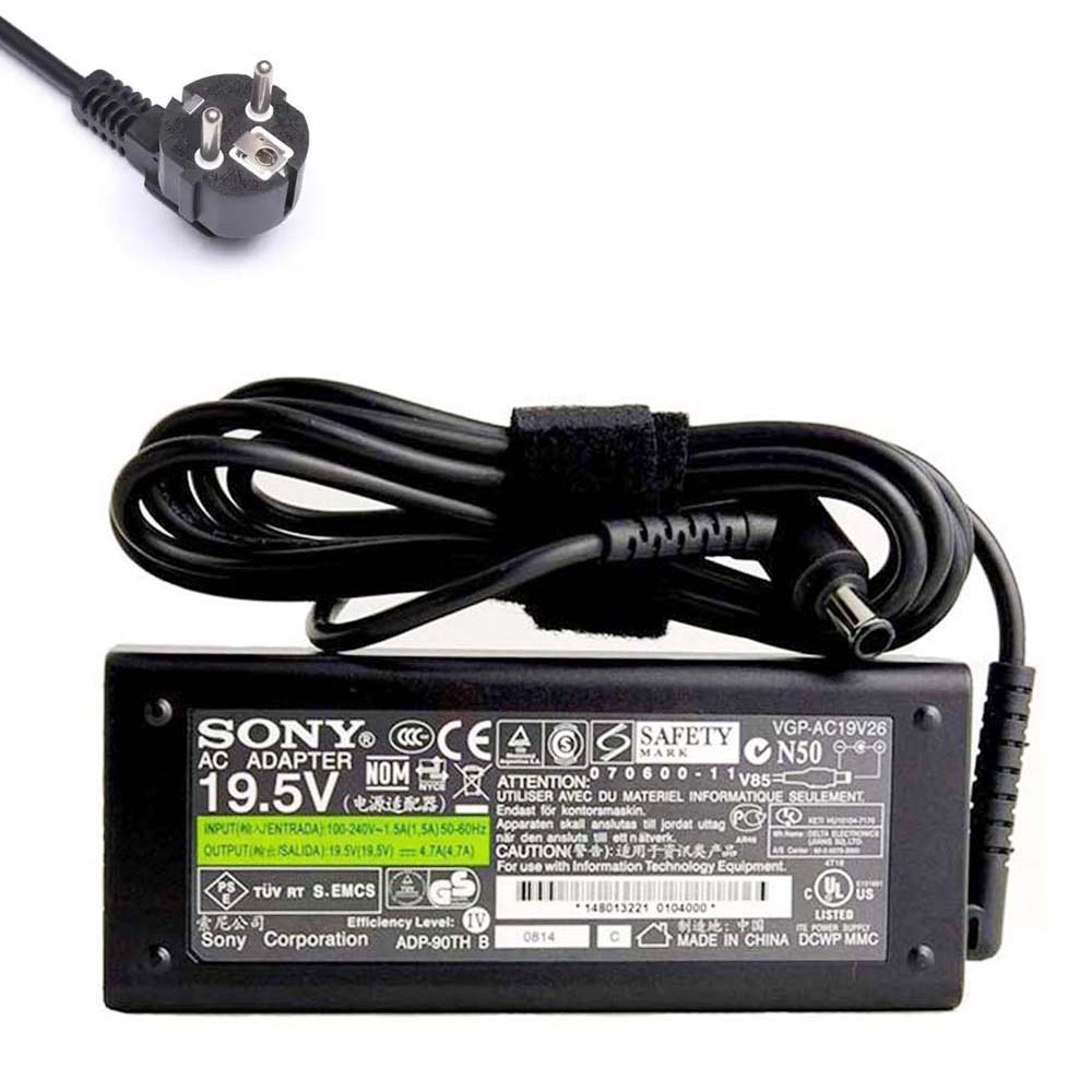 19.5V 4.7A 90W Sony 6.5mm 4.4mm AC Adaptateur Chargeur